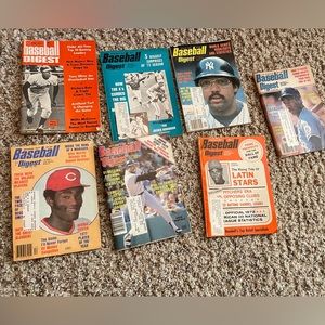 Lot of 7 Vintage Baseball Digests, Bo Jackson, Reggie Jackson, Dave Winf…